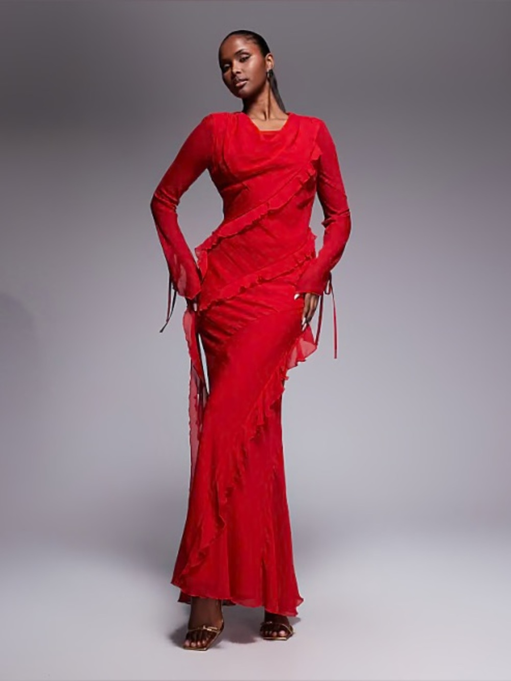 Long-Sleeve Maxi Dress